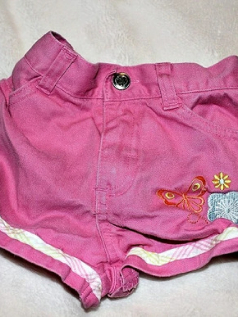 Strawberry Shortcake Shorts Girls 3T Pink Embroidered